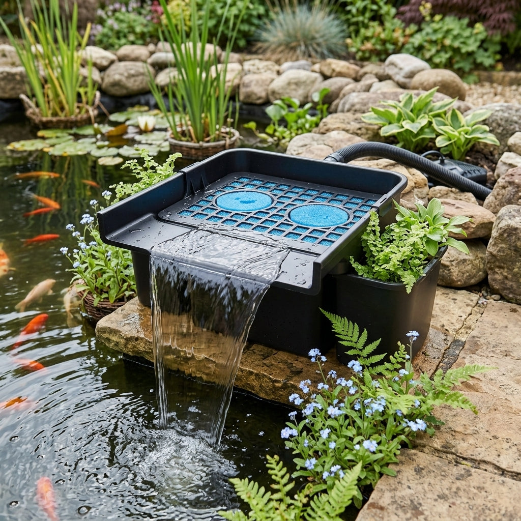 44cm Pond Waterfall Filter with Integrated Media and Planting Pots