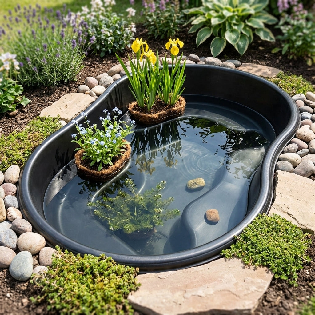 133cm x 83cm Preformed Pond Lagoon High-Density Polyethylene 272L