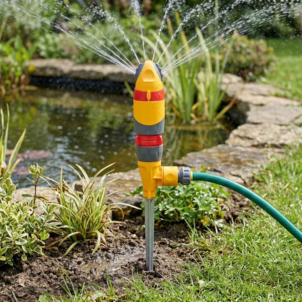 314 m² Round Lawn Sprinkler with Spike – 2 Spray Modes