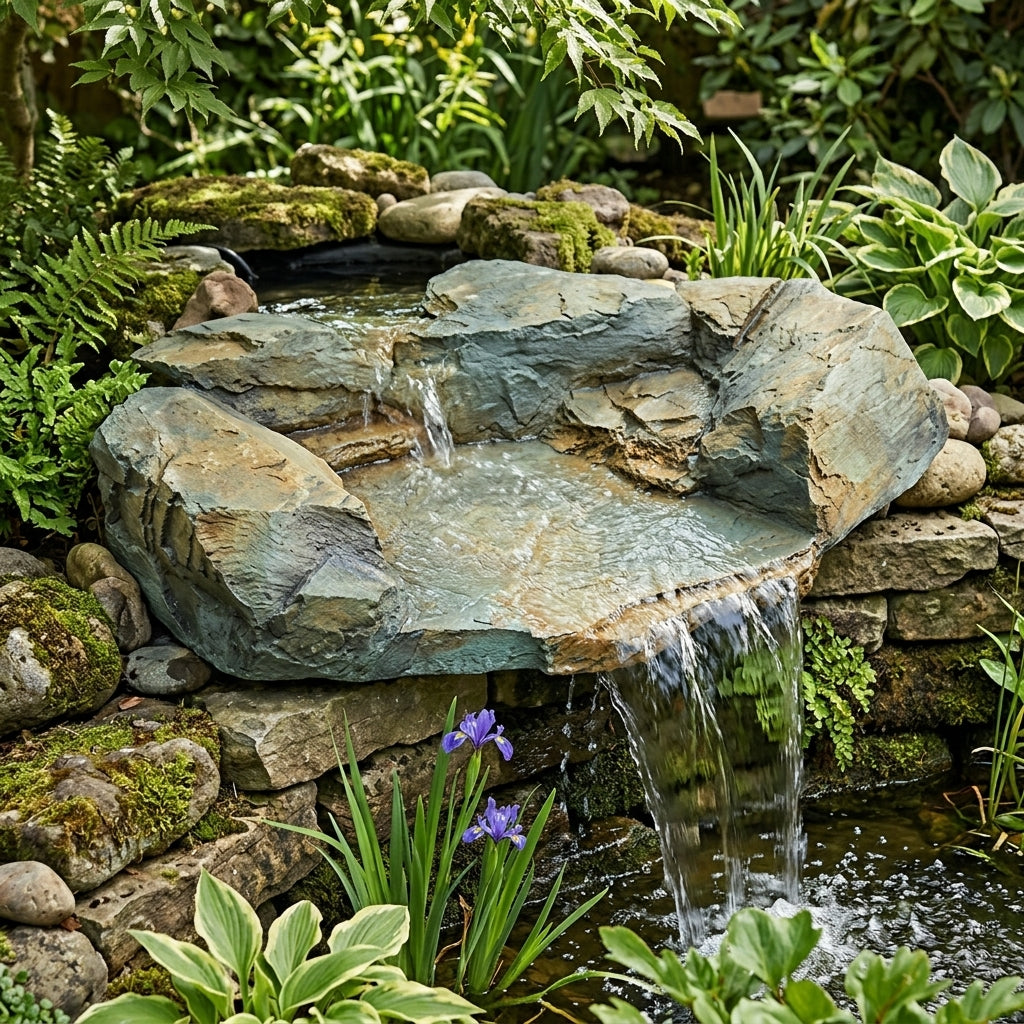 70cm Slate Waterfall Header – Welsh Slate Finish, No Hosetail