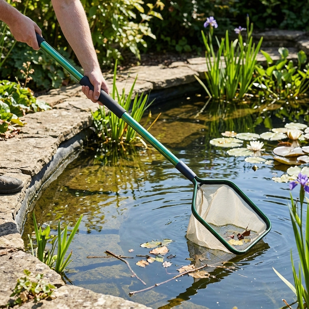 3m Telescopic Handle and Skimmer Net for Pond Debris Removal