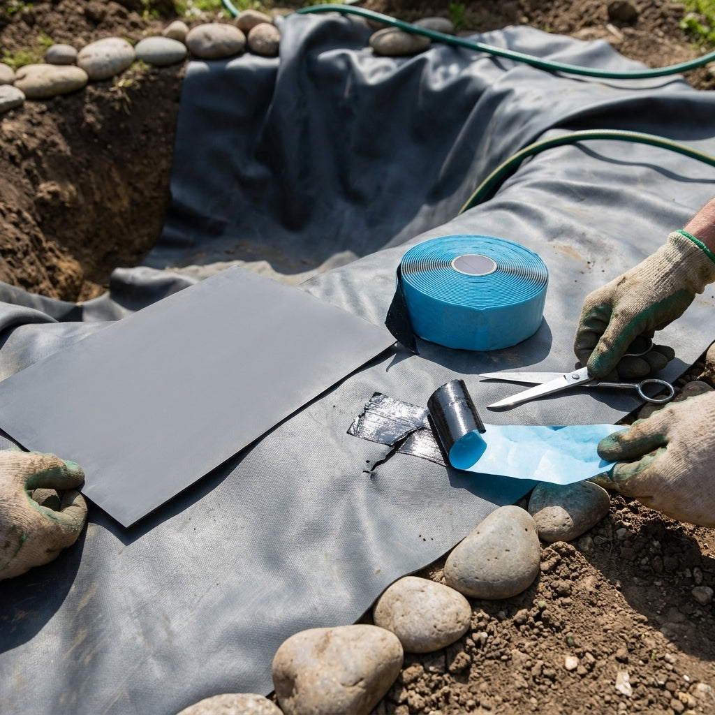 A4 Butyl Pond Liner Repair Kit with 1m Cold Glue Tape