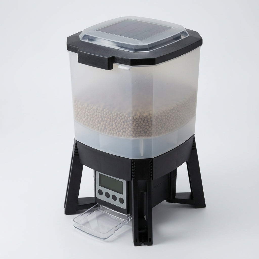 275x252x420mm Automatic Pond Feeder Solar Powered 6L Capacity (view 2)