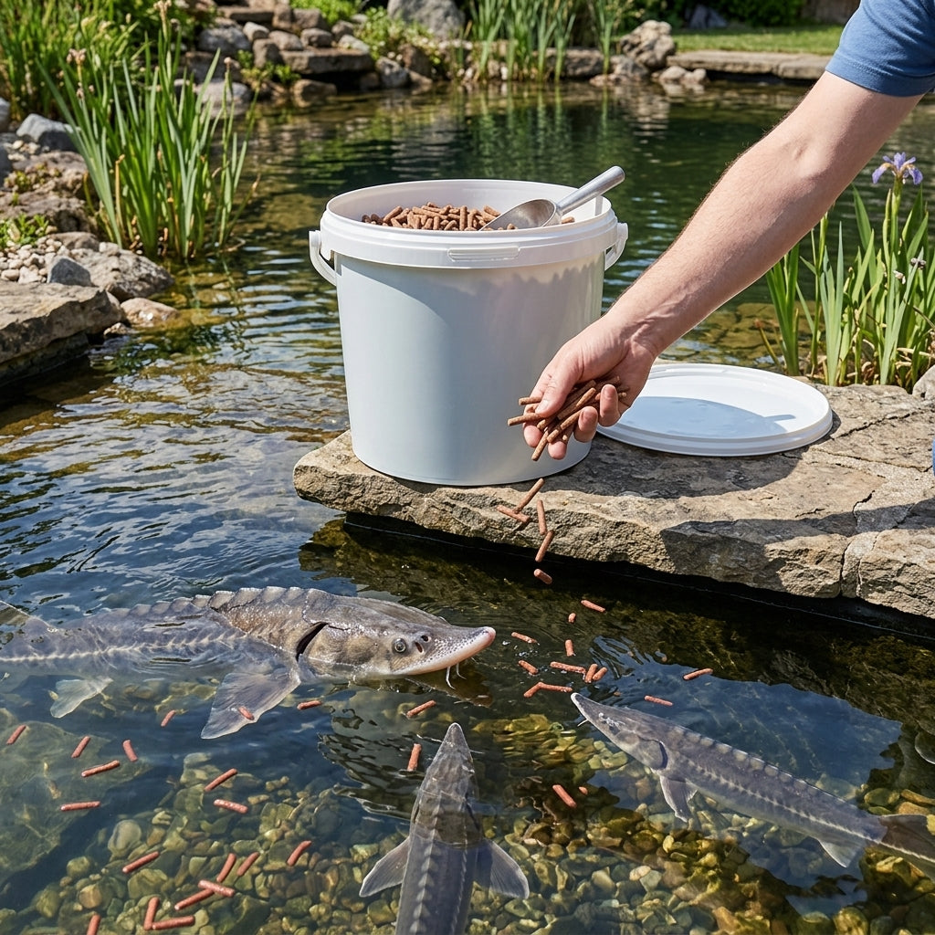 2.4kg XL Pond Sticks for Sterlets and Sturgeons – High Protein Formula