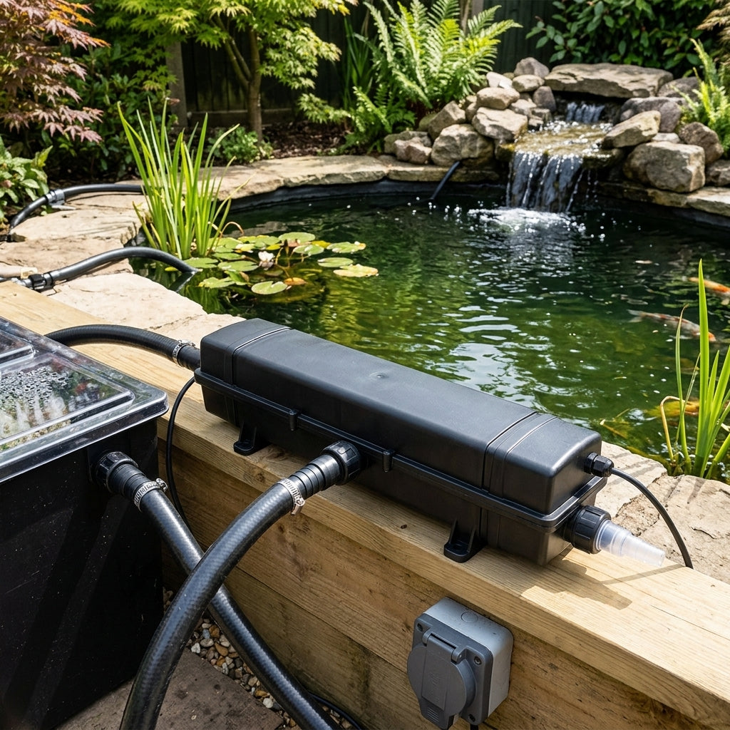 54cm UVC Unit for Ponds Up to 11,000L, 15w, Multiple Inlet/Outlet Sizes