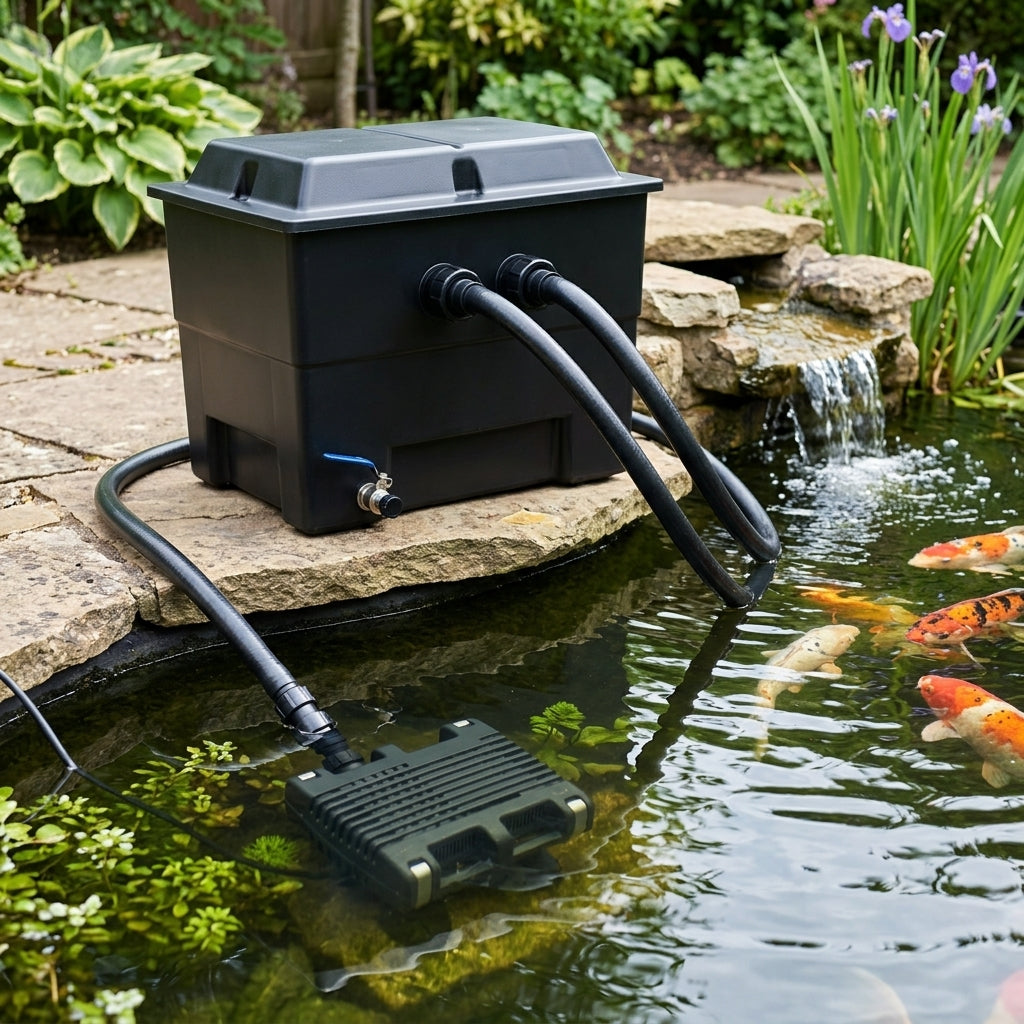 68x49x42cm Pond Filter & 8000lph Pump Set with 50W UVC for 30,000L Ponds