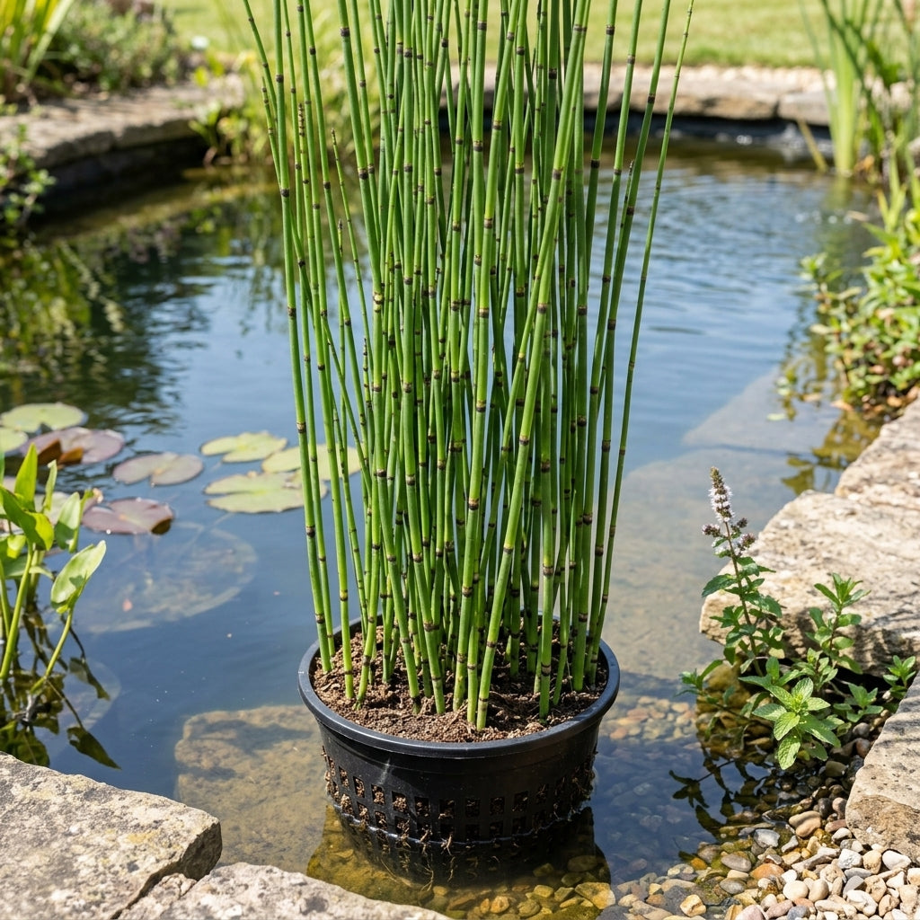 1 Litre Equisetum Hyemale Pond Plant – Up to 120cm Height