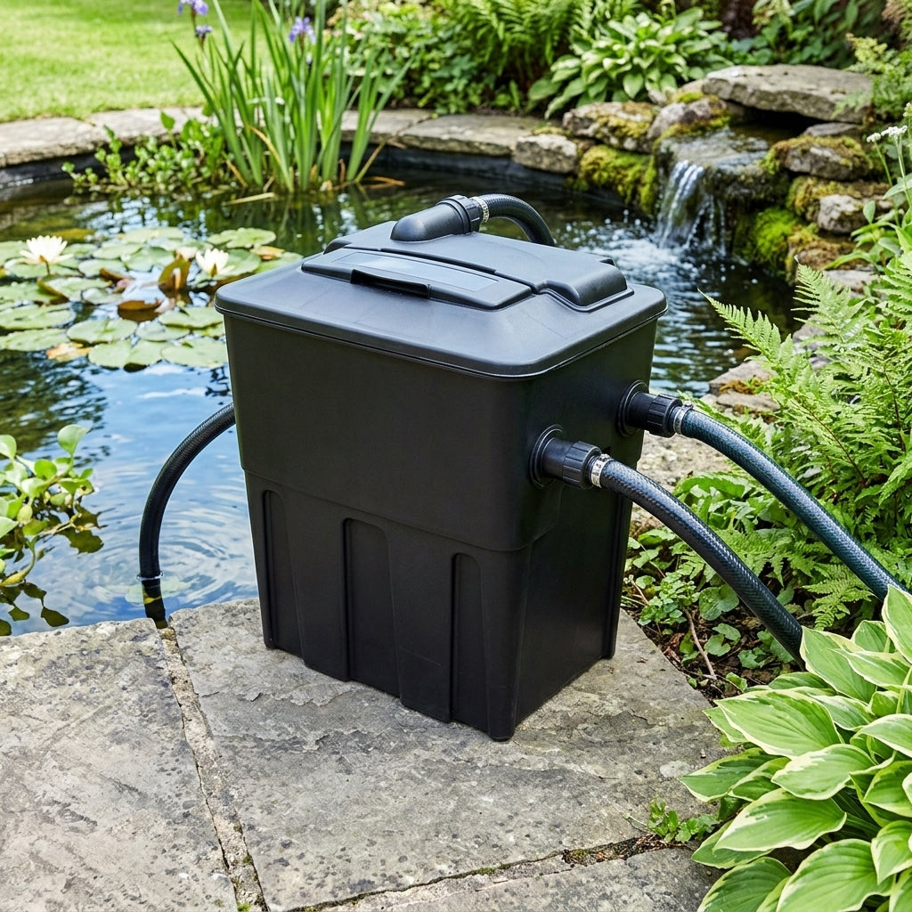 Pond Filter 38.5 x 30 x 48.5cm for Ponds up to 20,000L – No UVC