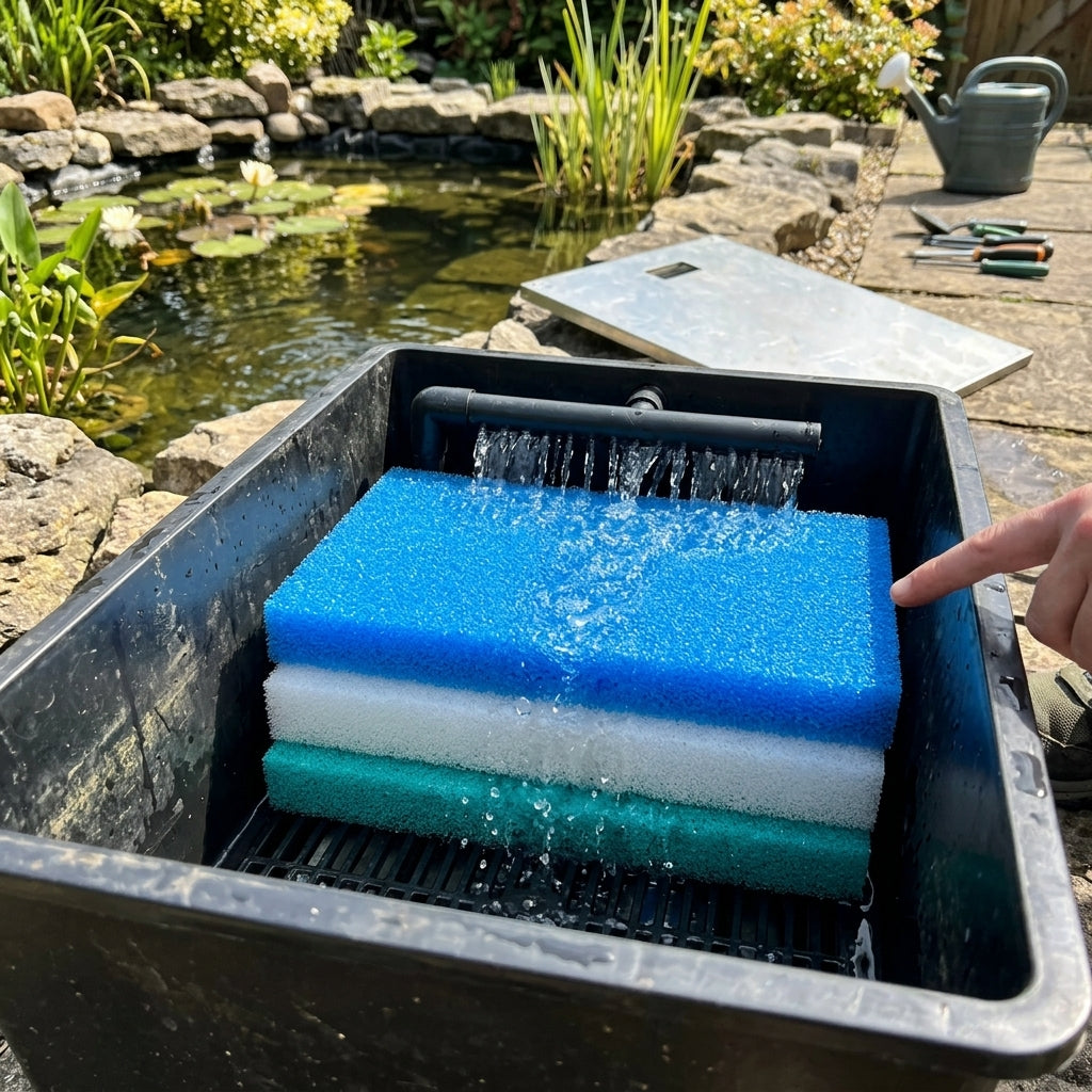 Pond Filter Foam Set – Coarse, Medium, Fine – Pack of 3