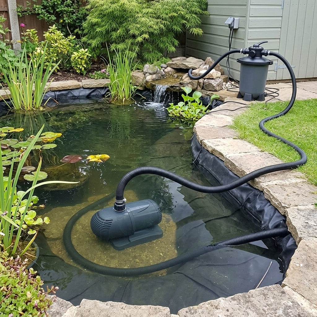 9m x 7m Pond Kit with Liner, Underlay and Pump System